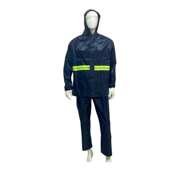 Impermeable Talla XXL Unisex Chubasquero Chamarra Reflectante con Capucha y Pantalón Traje Motociclista
