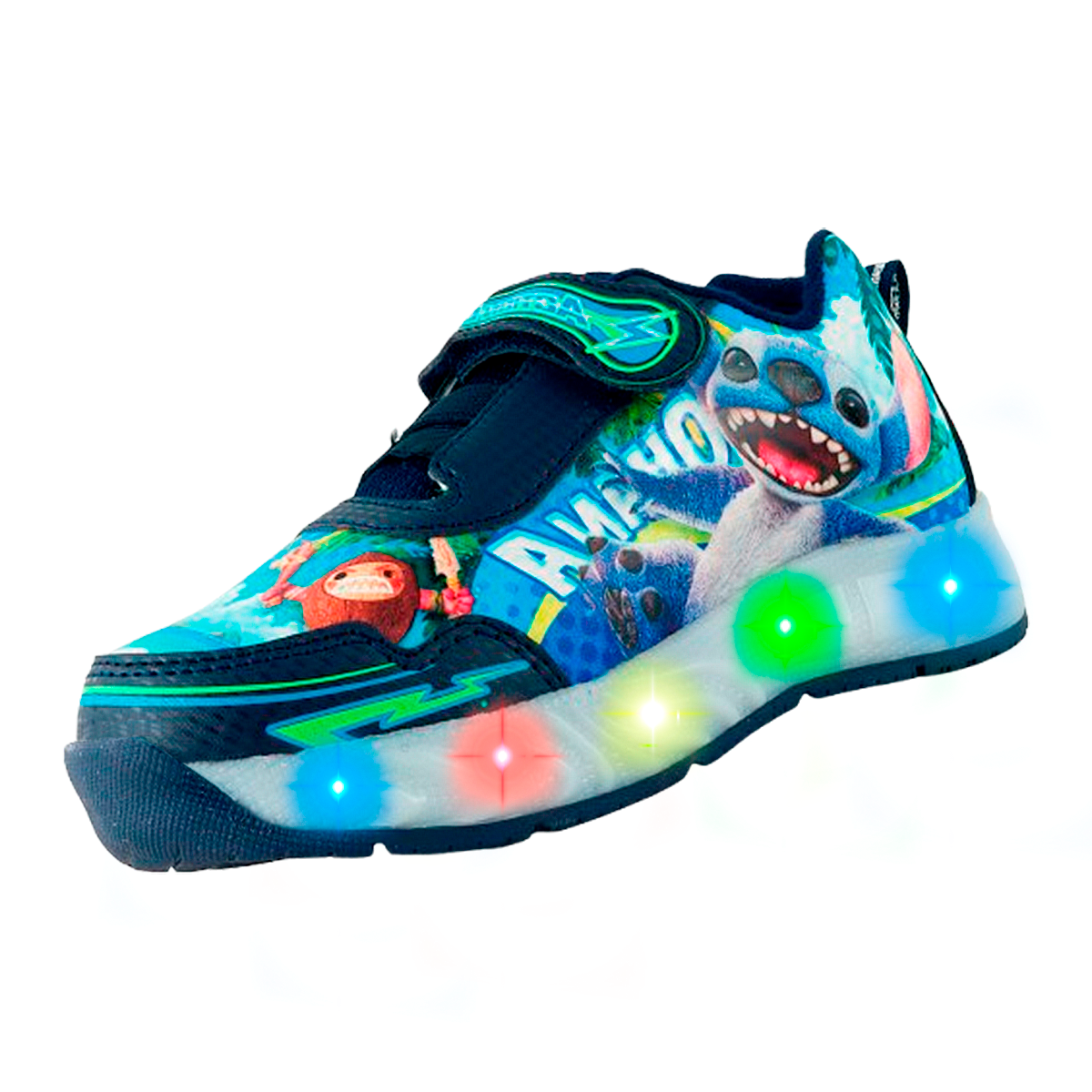 Tenis Lilo Y Stitch Niño Luces Leds Deportivo Cómodo 895-AM