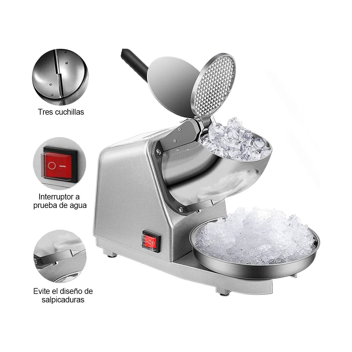 Maquina Raspados Triturador Hielo Triturador Cuchillo Doble