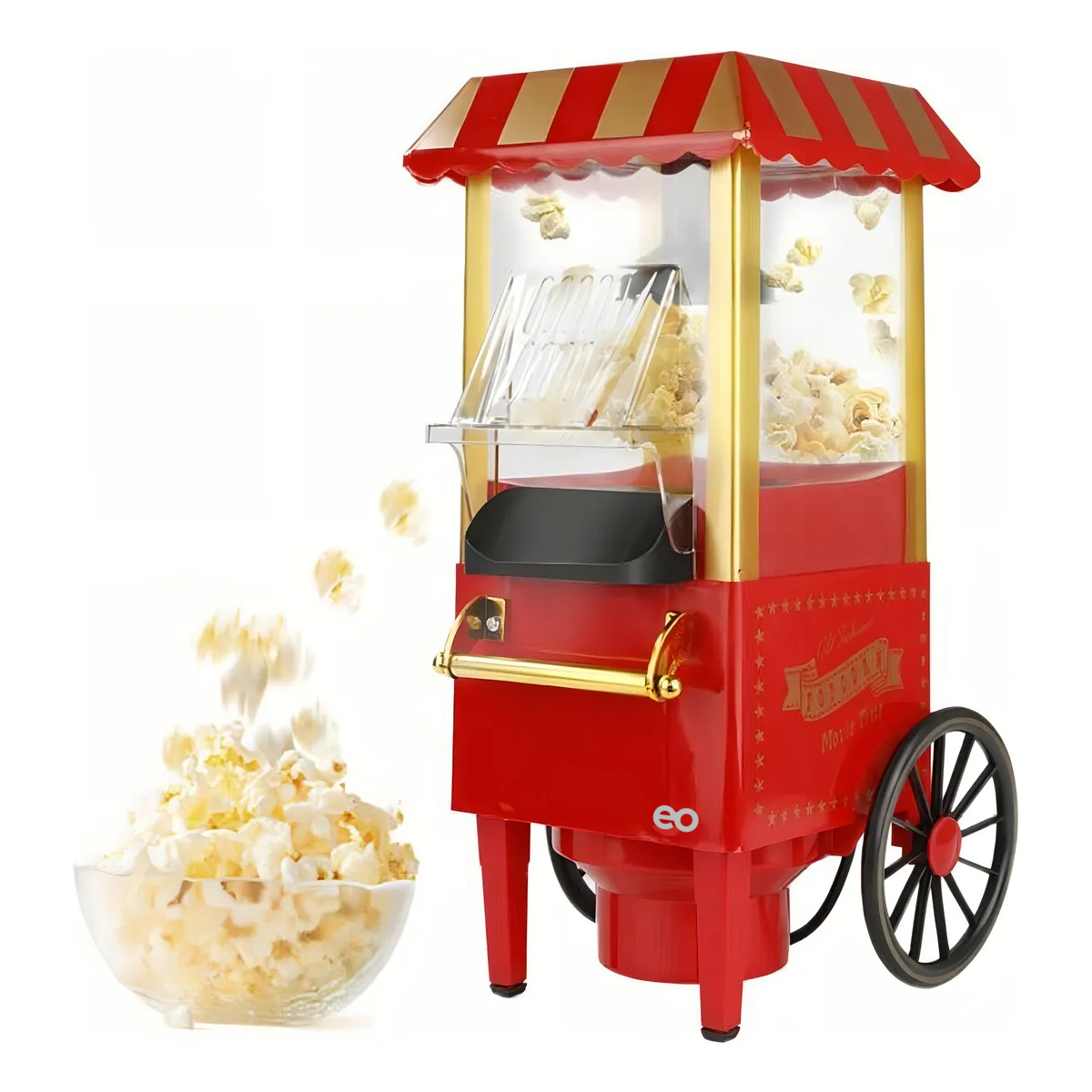 Máquina De Palomitas De Maíz Con Carrito Pequeño Rojo