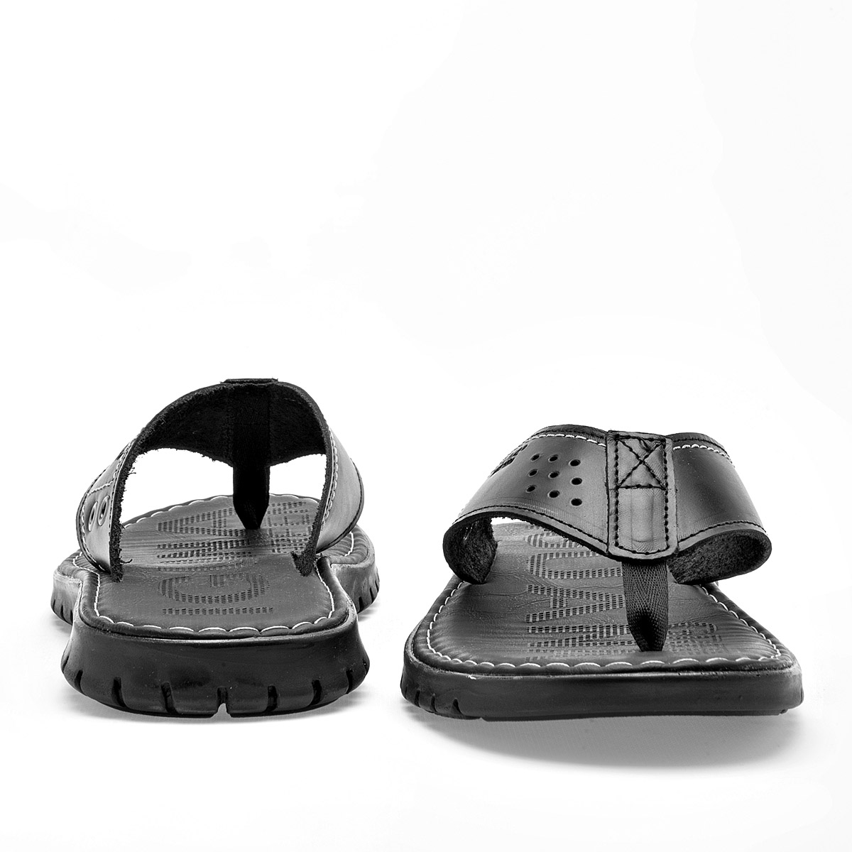 SANDALIA CERRADA IGUANA PARA HOMBRE EN PIEL COLOR NEGRO 191