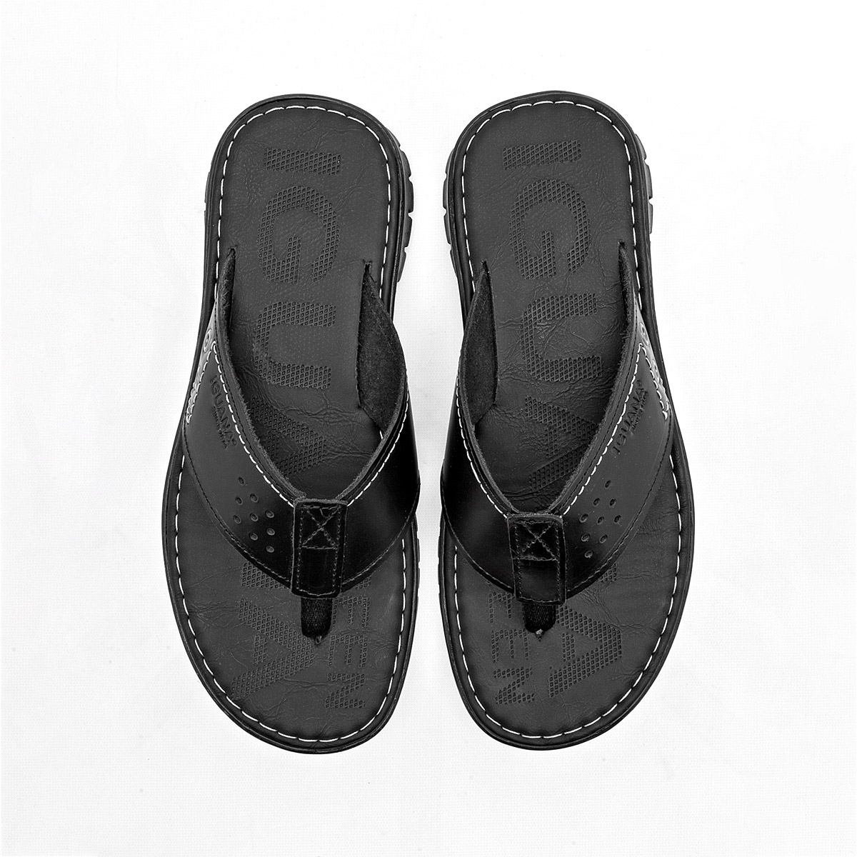 SANDALIA CERRADA IGUANA PARA HOMBRE EN PIEL COLOR NEGRO 191