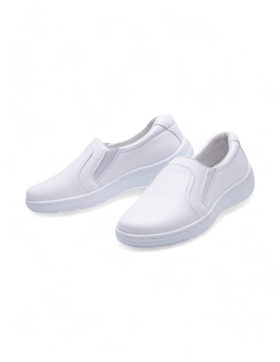 Tenis Calzado Watanabe color Blanco sin Agujetas Confort