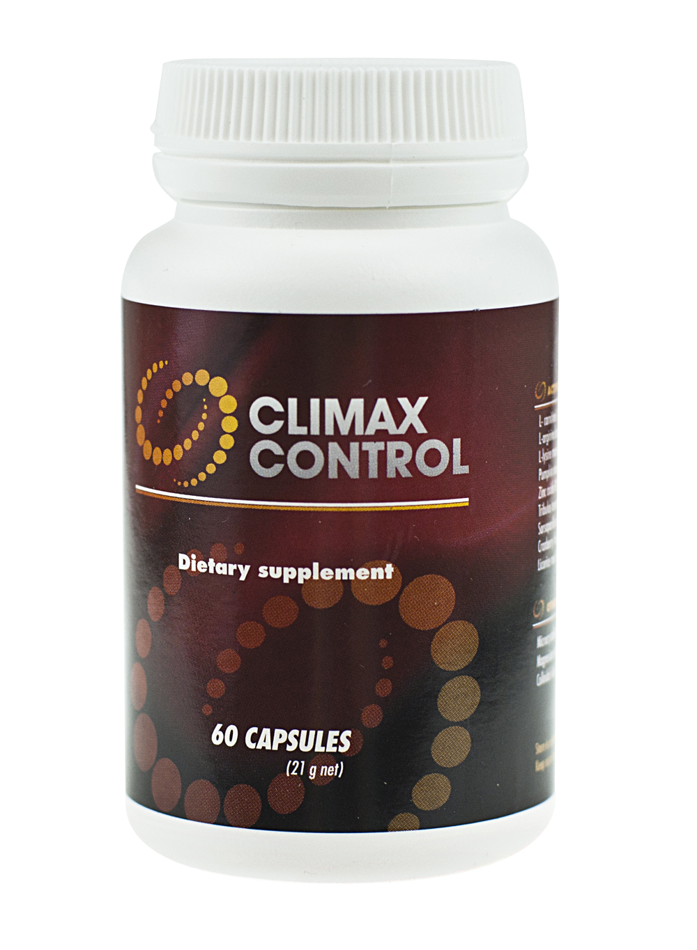 CLIMAX CONTROL Dietary Supplement 60 cap- CLIMAX CONTROL CAPSULAS PARA TENER MÁS DE 30 MINUTOS DE SEXO