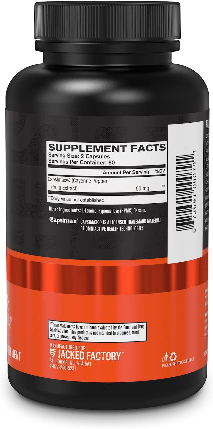 Capismax Thermogenic - Cápsulas termogénicas Capsimax de Jacked Factory