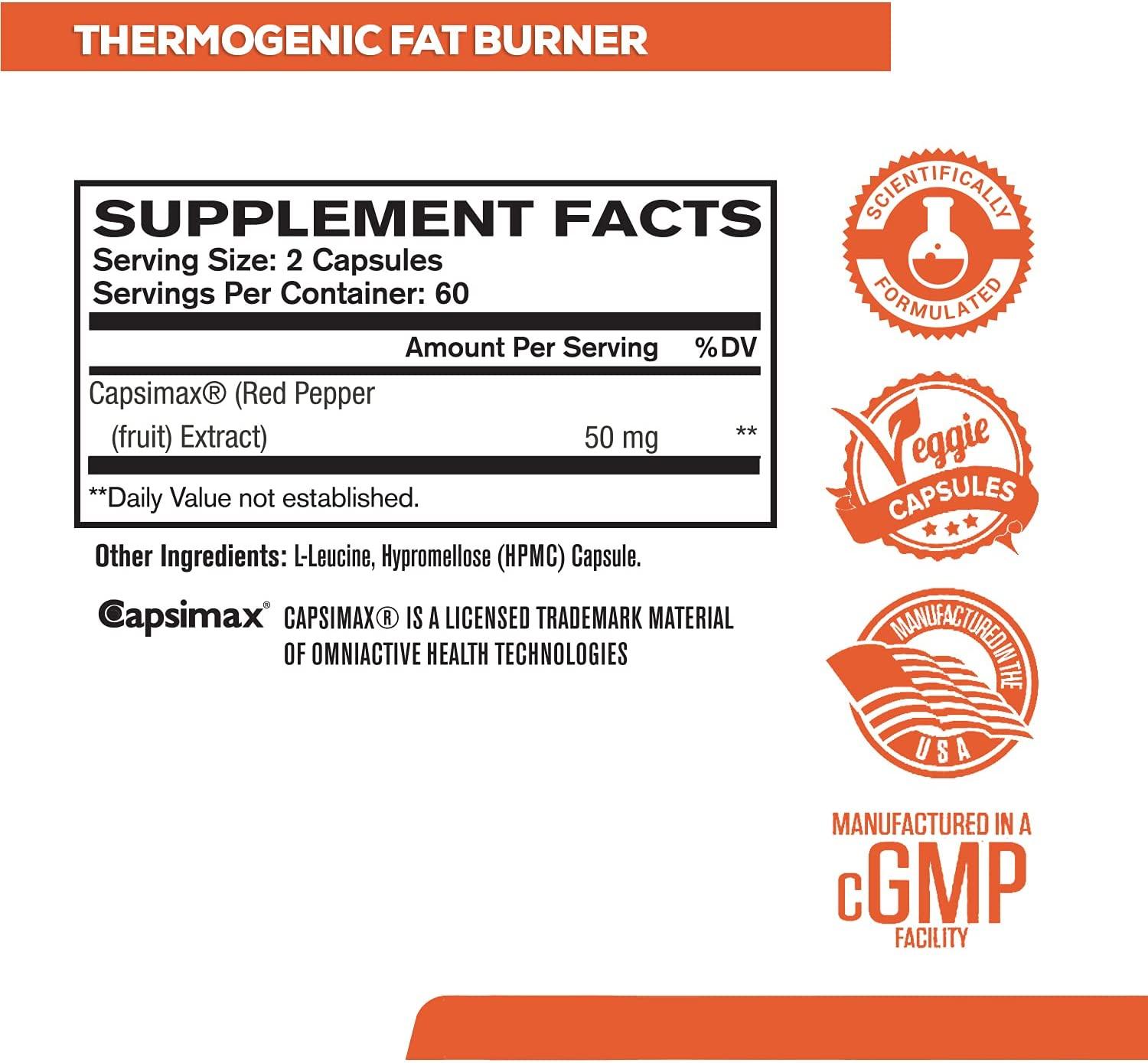 Capismax Thermogenic - Cápsulas termogénicas Capsimax de Jacked Factory