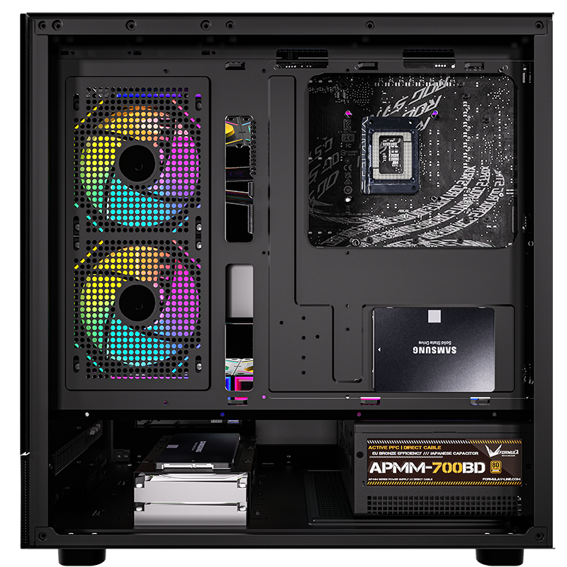  GABINETE FORMULA V LINE CRYSTAL Z8 COSMIC NEGRO S/FUENTE CRISTAL M-ATX USB-C