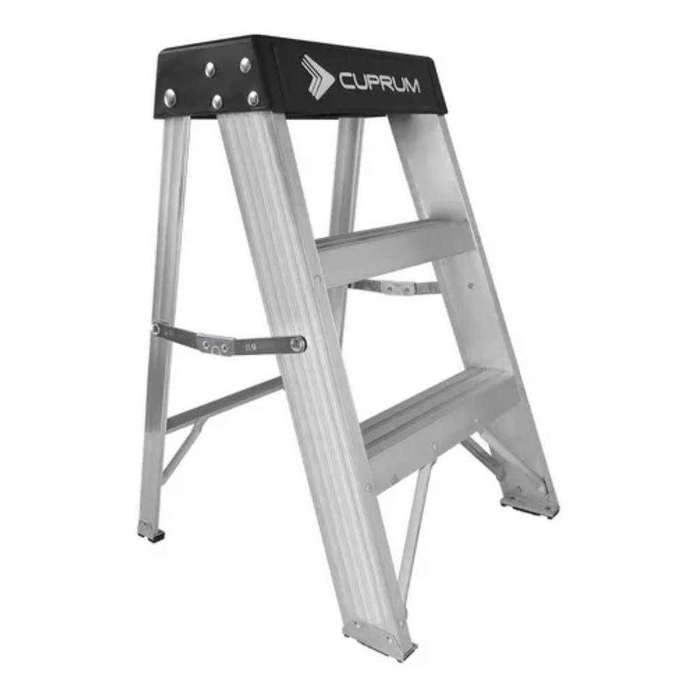 Escalerita de aluminio de uso industrial C-2012-02N 136kg Cuprum
