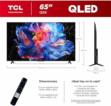 QLED TCL 65Q5K 65 GOOGLE 4K VOICE CONTROL