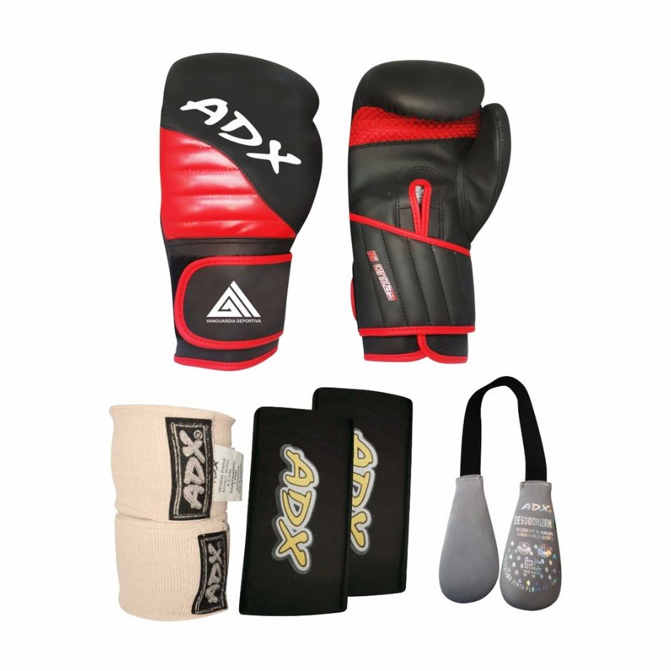 kit guantes de box adx mod strong+complementos