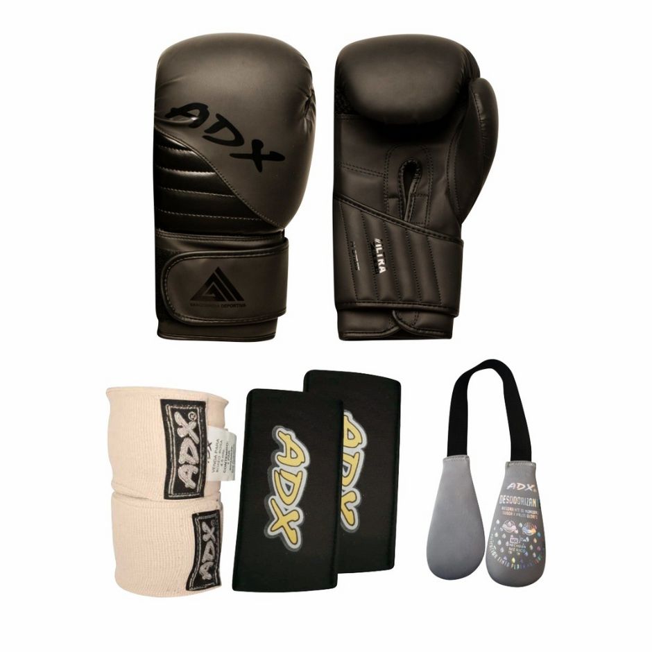 kit guantes de box adx mod strong+complementos