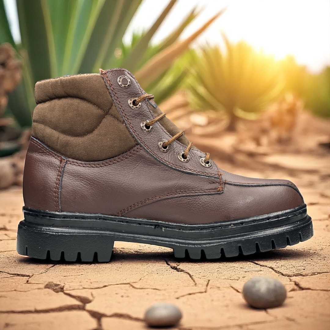 Botas Industriales Seguridad De Trabajo Hombre Cafe Uso Rudo LAS CUATAS ZAPATERIAS.