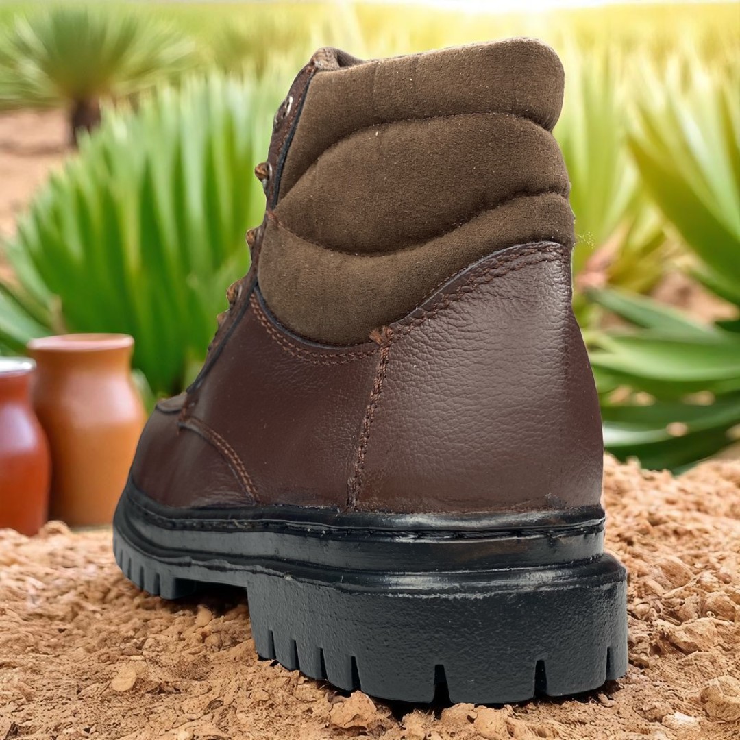Botas Industriales Seguridad De Trabajo Hombre Cafe Uso Rudo LAS CUATAS ZAPATERIAS.