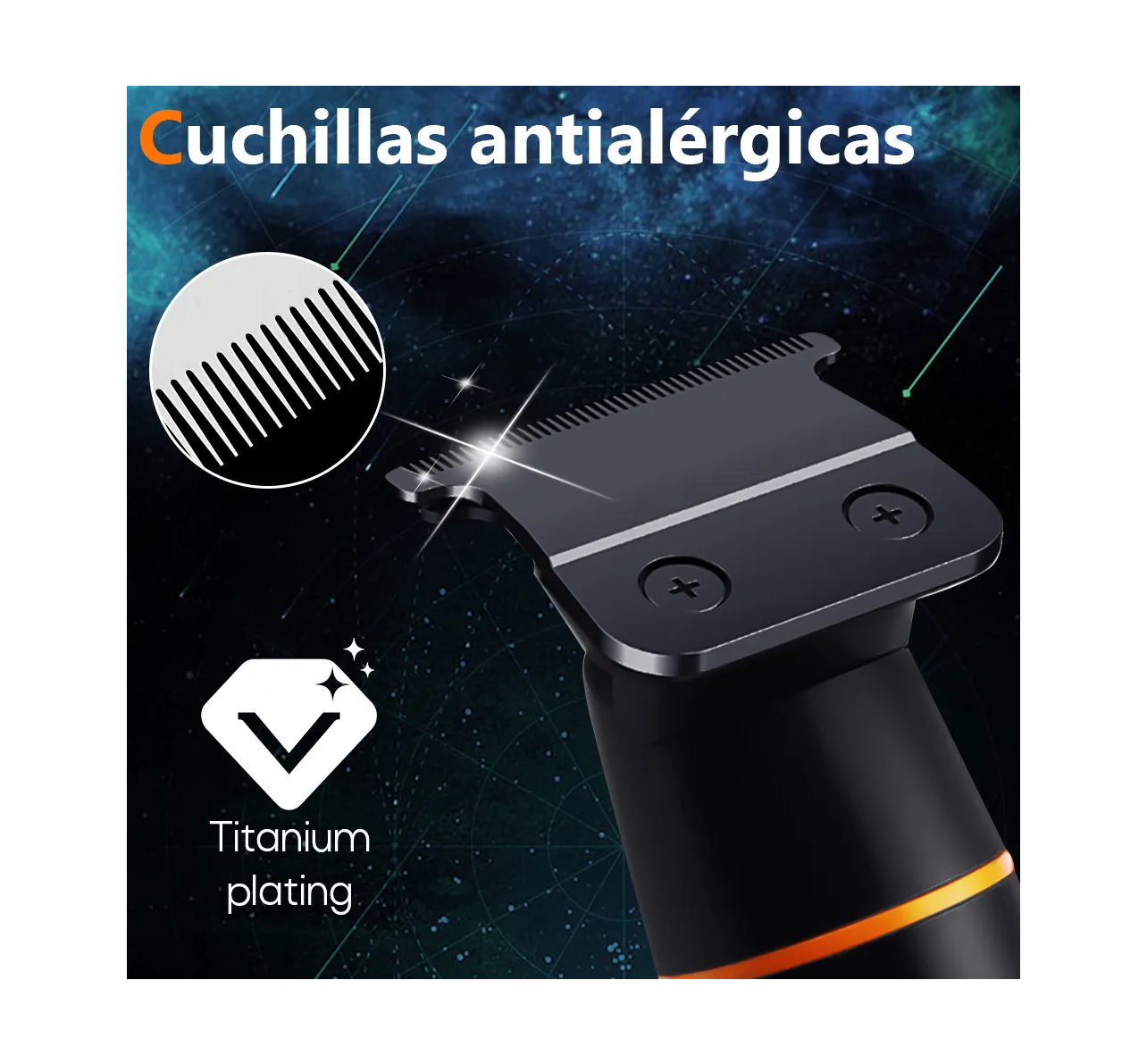 Cortadora De Pelo Profesional Afeitadora Electrica Trimmer Color Negro