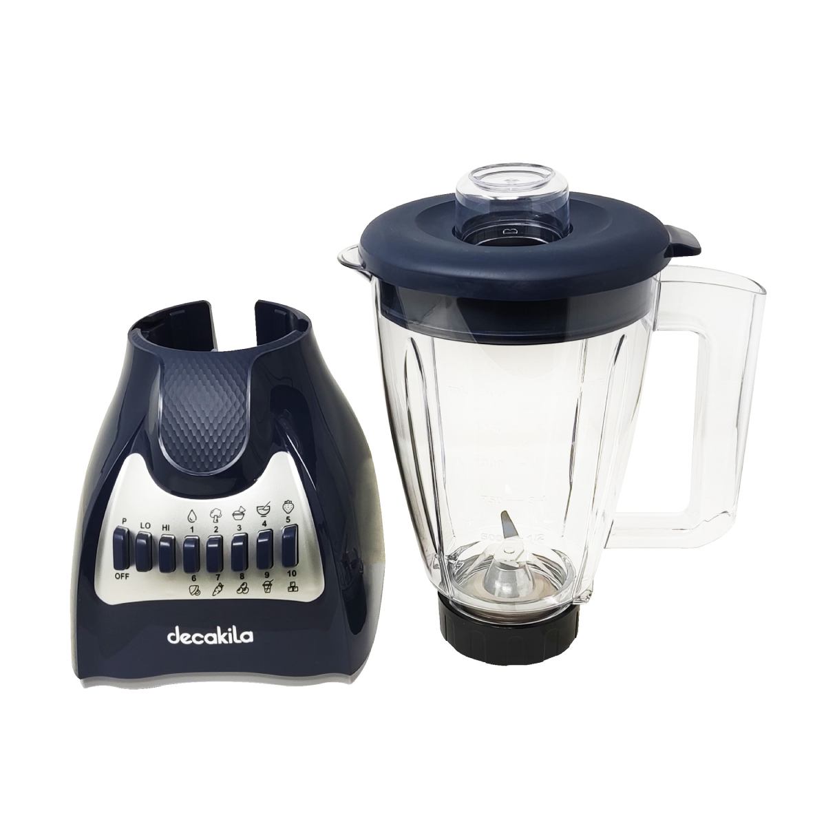 Licuadora 10 Velocidades Vaso Plástico Azul Decakila KUJB044L