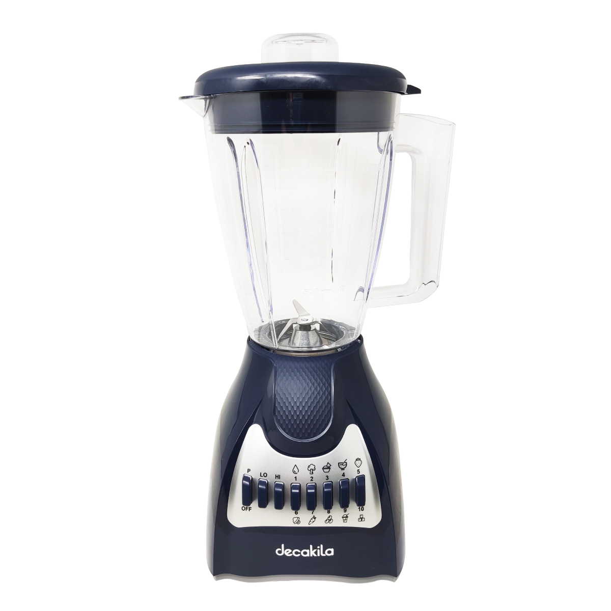 Licuadora 10 Velocidades Vaso Plástico Azul Decakila KUJB044L
