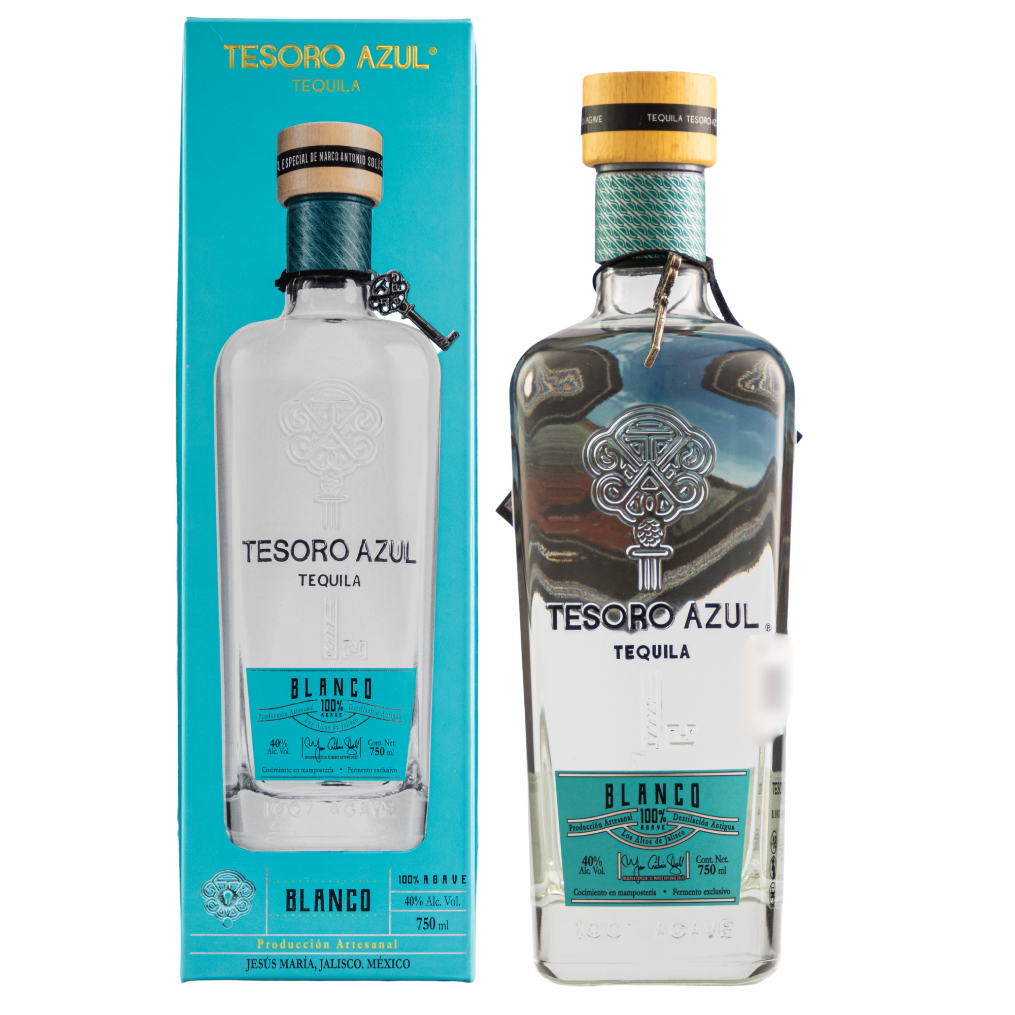 Tequila Tesoro Azul Blanco 750 Ml