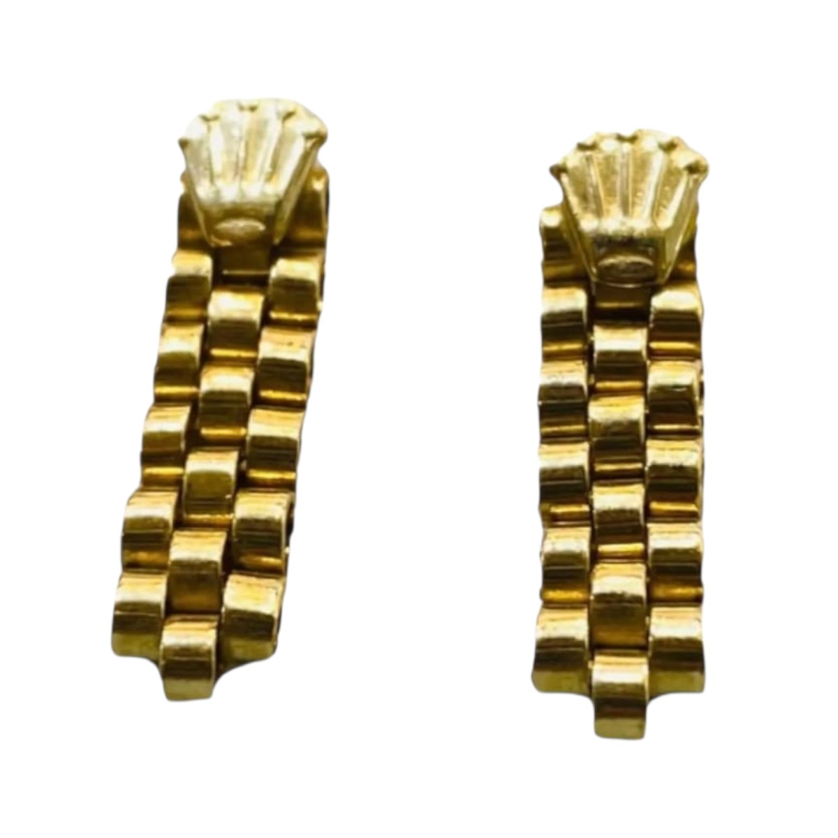 Aretes Colgantes Rolex Oro 14K + Obsequio