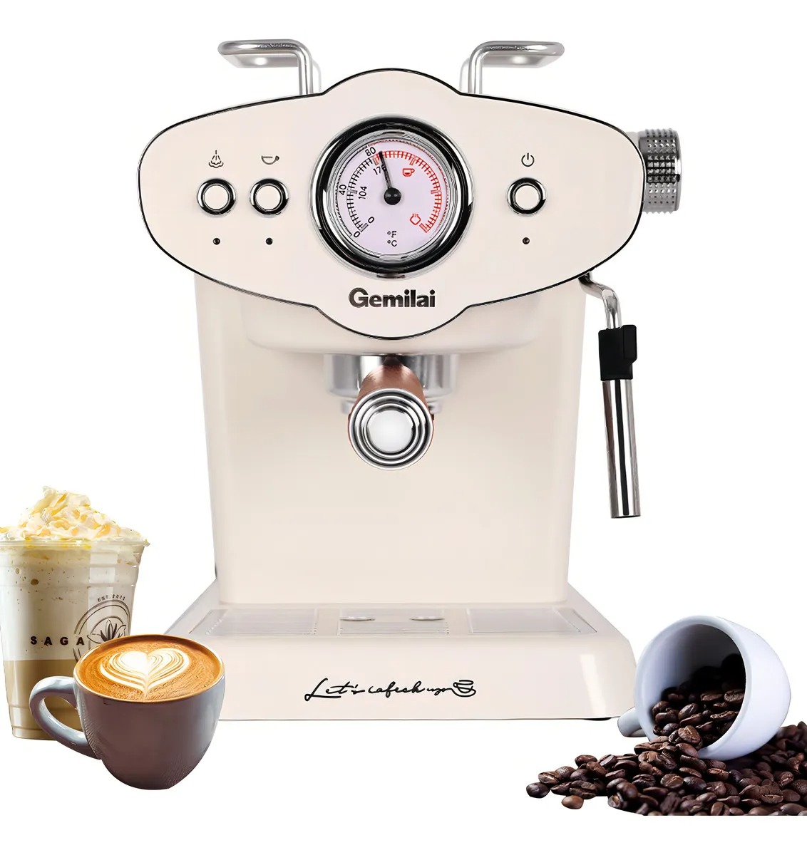 Cafetera Portátil Semiautomática Crm-3017 1100w,cafetera electrica portatil cafetera expreso Blanco