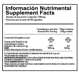 HMB Alpha Nutrition 90 Caps 500mg Anticatabólico Fuerza y Músculo