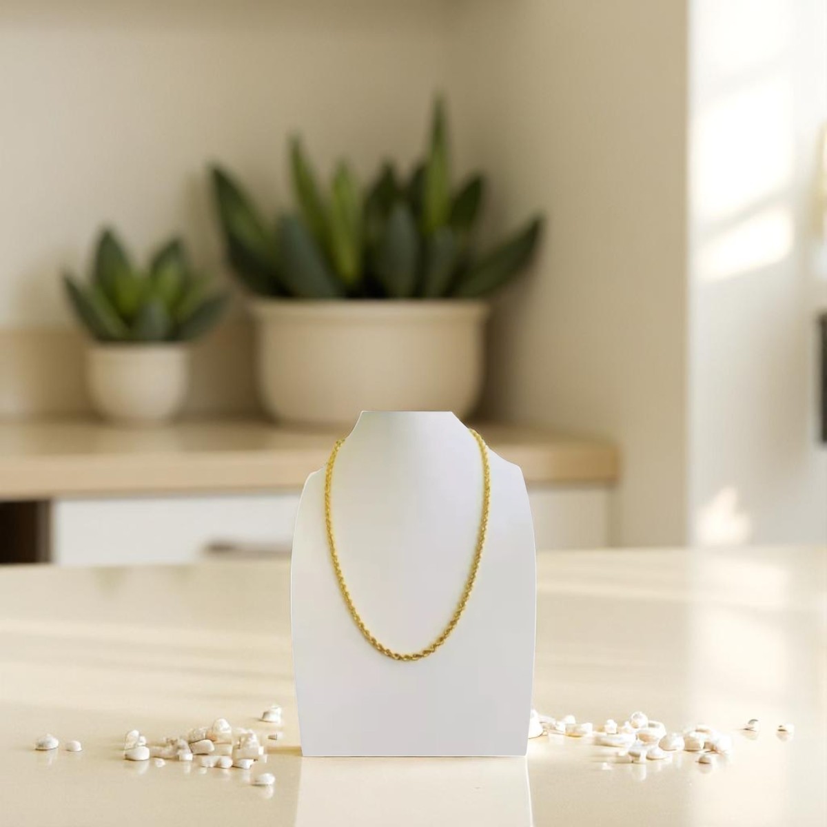 Set Torzal Cadena 50 Cm + Pulsera 21 Cm X 3 Mm Oro 14 K.