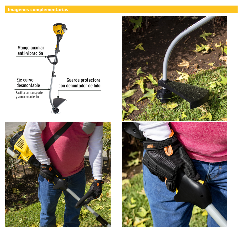 Desbrozadora con Motor de Gasolina de 1 Hp Pretul "Mosco" Para Jardinería Corta Pasto Césped Hierbas Malezas.