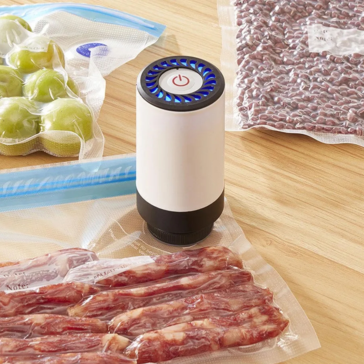 Mini Maquina Bomba Sellado Al Vacio Alimento Cocina Portatil