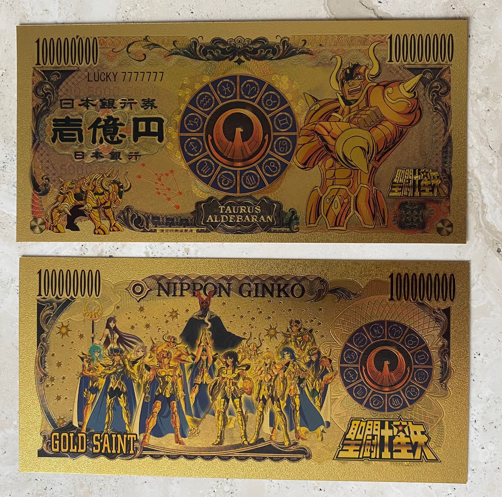Billete Conmemorativo Anime Saint Seiya Aldebaran de Tauro
