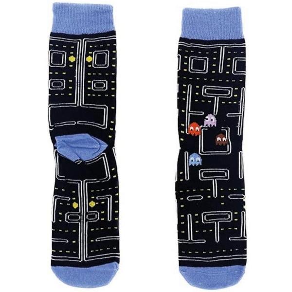 Calcetas Transpirable MXOCN-001 1Par 6,5-10,5US PacMan Calcetines Tubo Medio Algodón, SockPacMan02