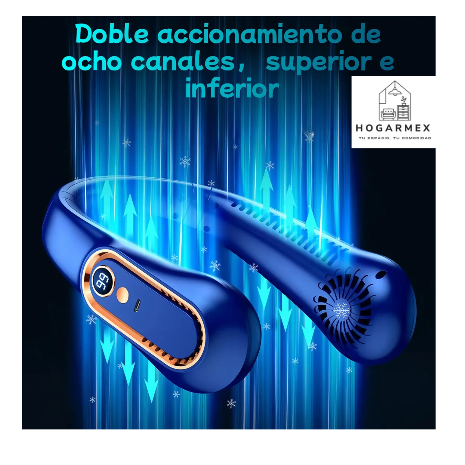 Ventilador Portátil Para Cuello 5 Velocidades De Viento