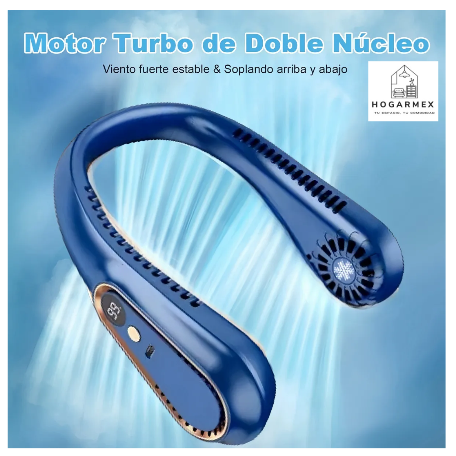 Ventilador Portátil Para Cuello 5 Velocidades De Viento