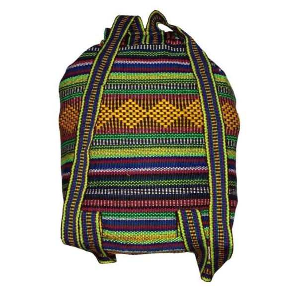 Mochilas Tejidas MXIHU-001 1 Pza 10Kg NaranjaMoradoNegro Hechas a Mano HiloEstambre, CihuaColors