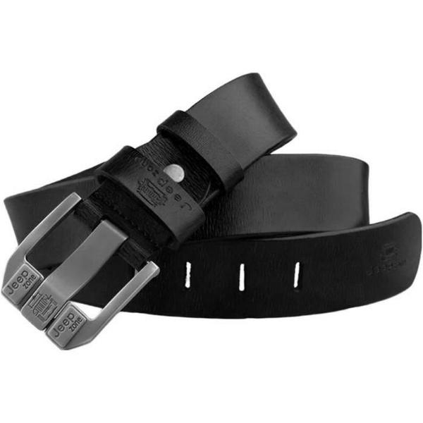 Cinturón de cuero resistente MXTBM-005 1Pza 110cm Negro CueroMetal Masculino, BeltGlamBlack