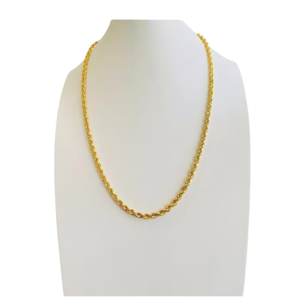 Cadena Torzal De 50 cm X 5 mm Oro  14k + Obsequio
