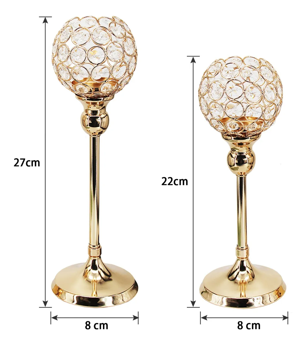 Candelabro Portavelas Cristal Regalo Adornos Boda Fiesta