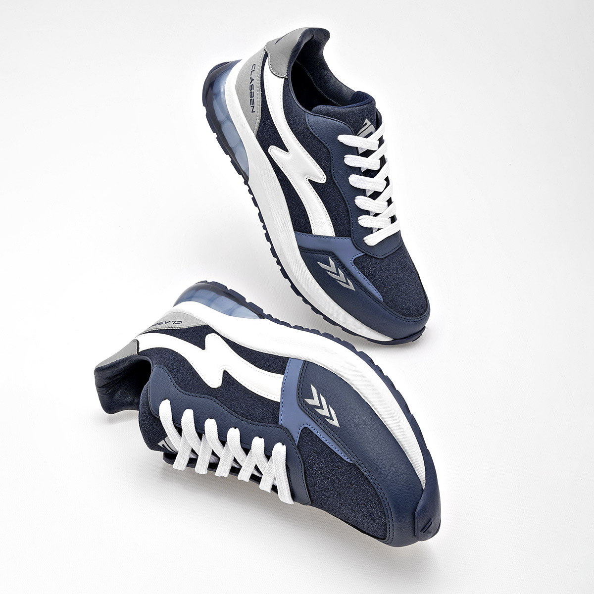 TENIS DEPOTIVO HOMBRE CLASBEN MERCURIO MARINO BLANCO 