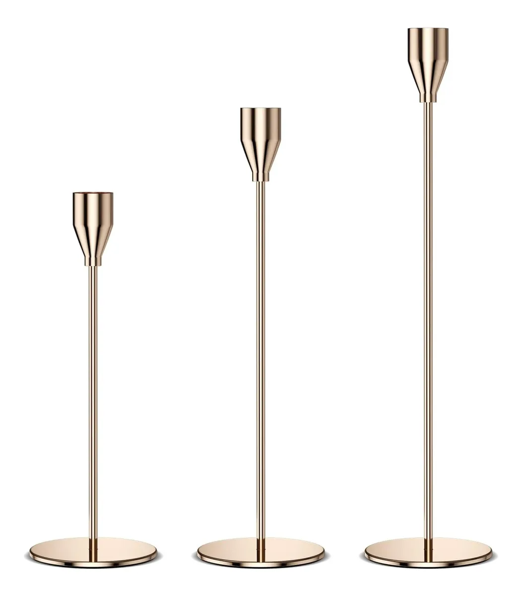 3pzs Candelabros Para Boda Comedor Metalico Mesa Decorativo