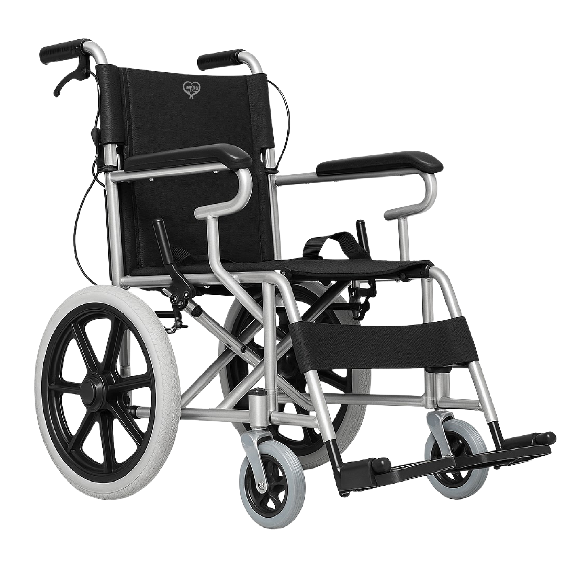 Silla de Ruedas Medu Assist Con Reposapiés abatible y respaldo plegable