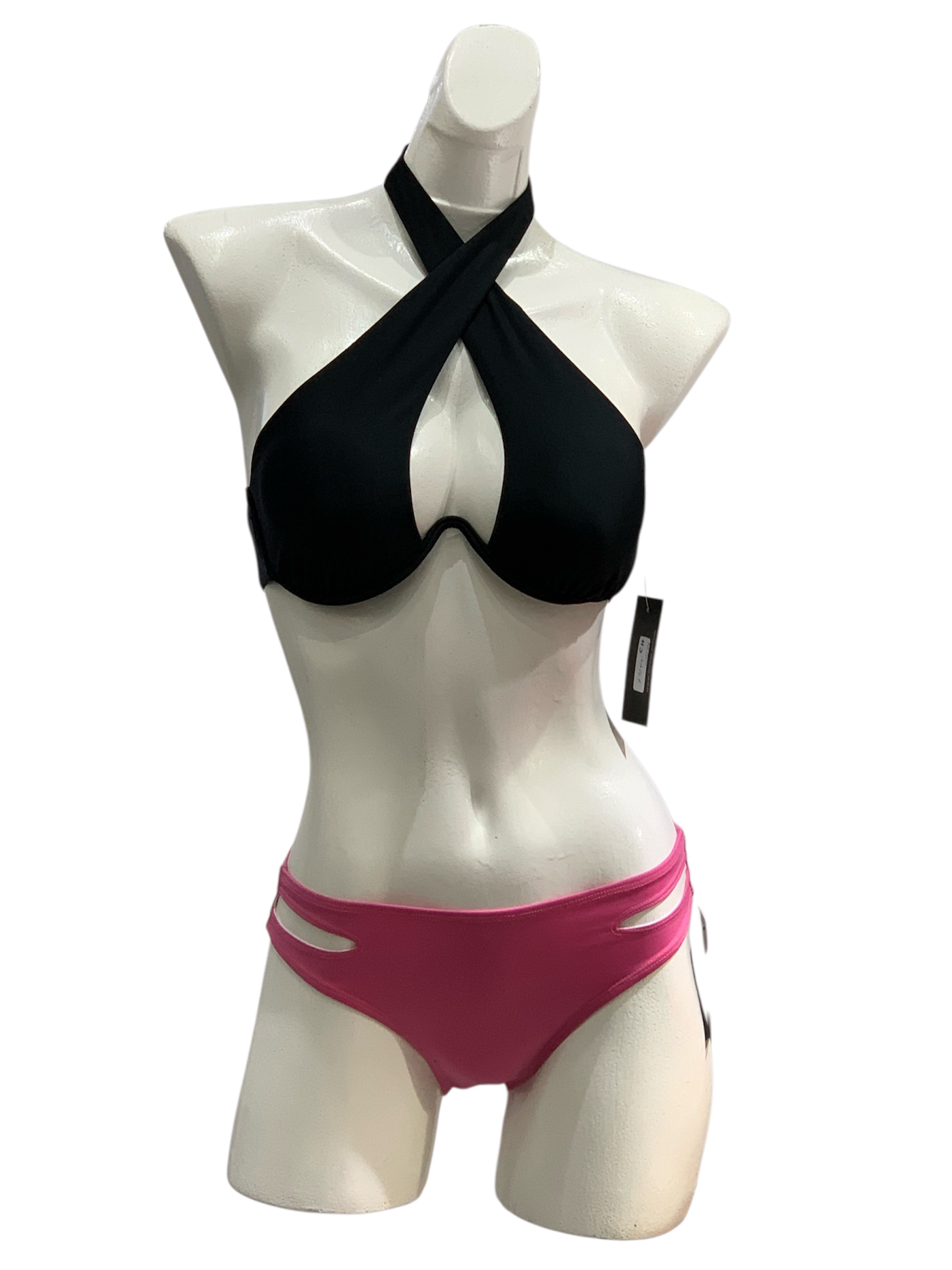 Bikini de dos piezas con top de varilla en W para mujer marca ForzzA