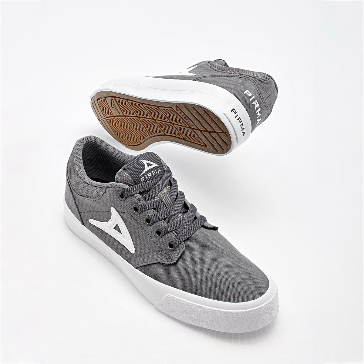 ZAPATO CASUAL HOMBRE PIRMA 6034 GRIS BLANCO 
