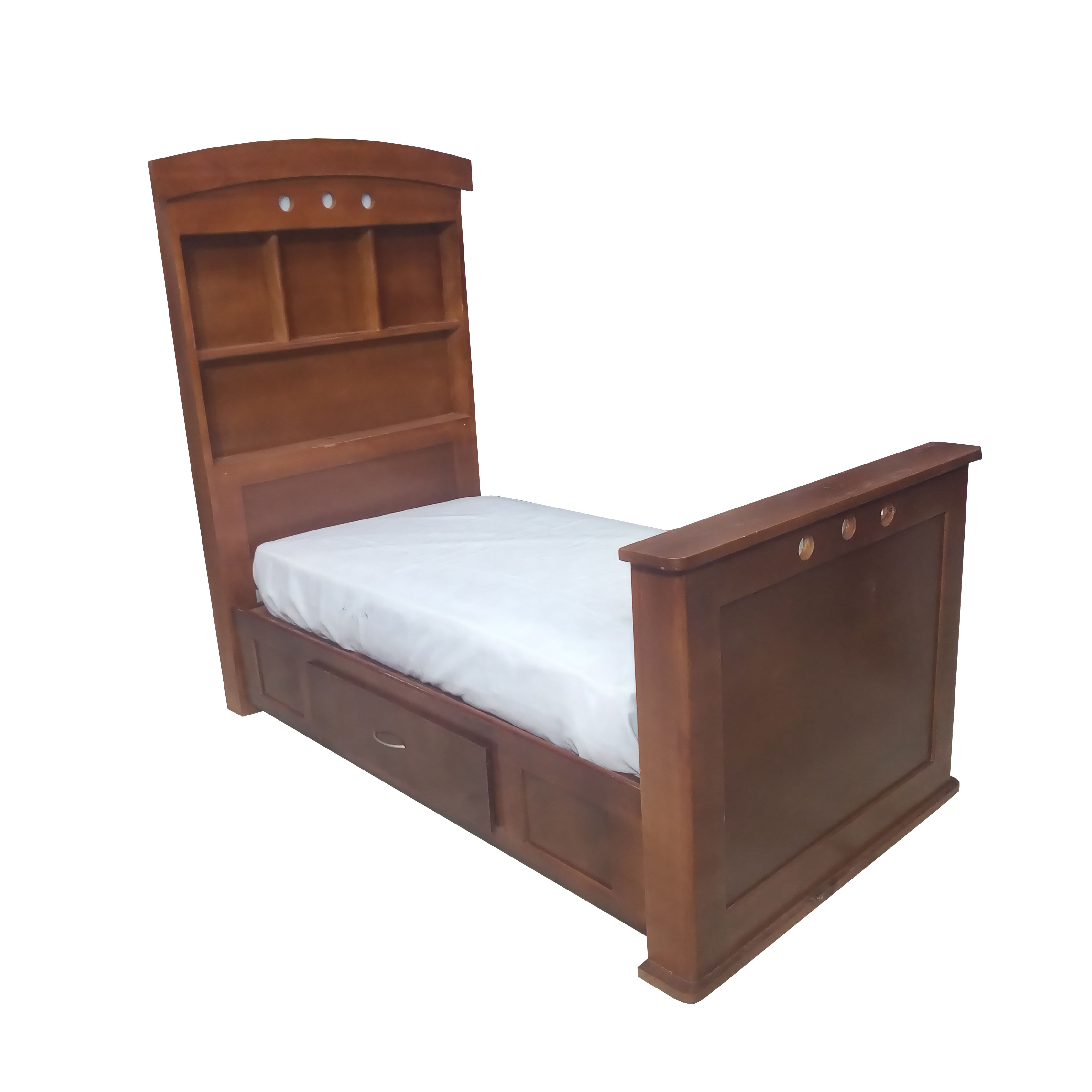 Cuna Cama De Madera Junior con Tabaco y Cajón