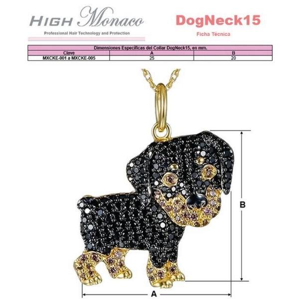 Colgantes con Dije Rottweiler MXCKE-001 1Pza Rottweiler Negro Metal Cadena y Dije, DogNeck15