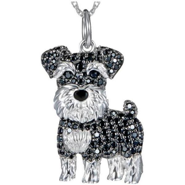 Joyeria de Cadenas MXEDG-001 1Pza Schnauzer Negro Metal Cadena y Dije, DogNeck18