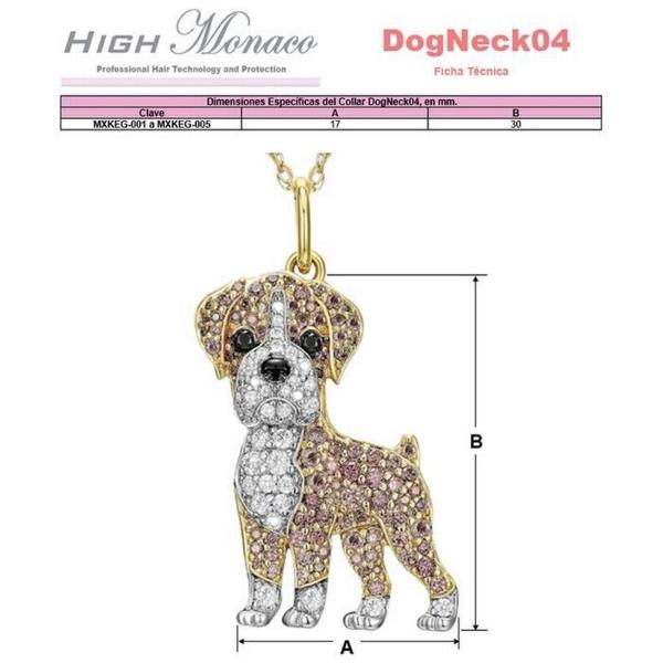 Joyeria de Cadenas MXEDG-001 1Pza Schnauzer Negro Metal Cadena y Dije, DogNeck18
