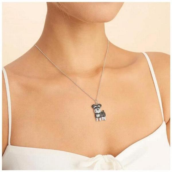 Joyeria de Cadenas MXEDG-001 1Pza Schnauzer Negro Metal Cadena y Dije, DogNeck18