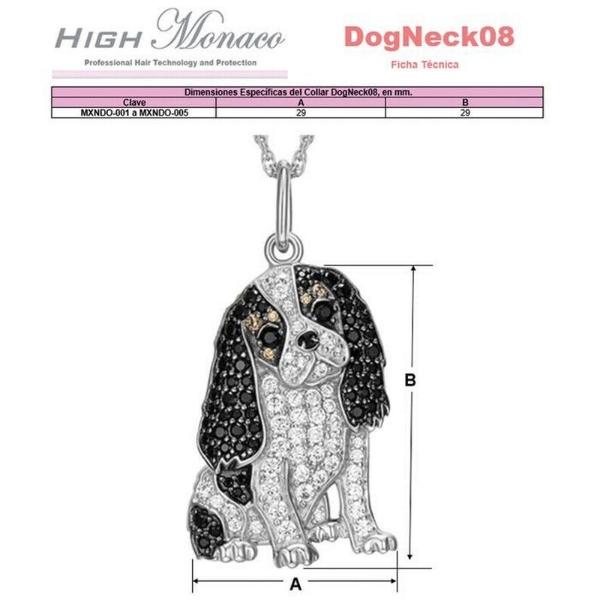 Colgantes Hermosos MXNDO-001 1Pza Cavalier PlataNegro Metal Cadena y Dije, DogNeck08