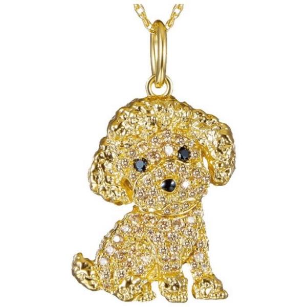 Collares para Regalar MXENG-001 1Pza Poodle Dorado Metal Cadena y Dije, DogNeck22