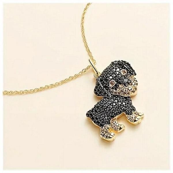 Colgantes con Dije Rottweiler MXCKE-001 1Pza Rottweiler Negro Metal Cadena y Dije, DogNeck15