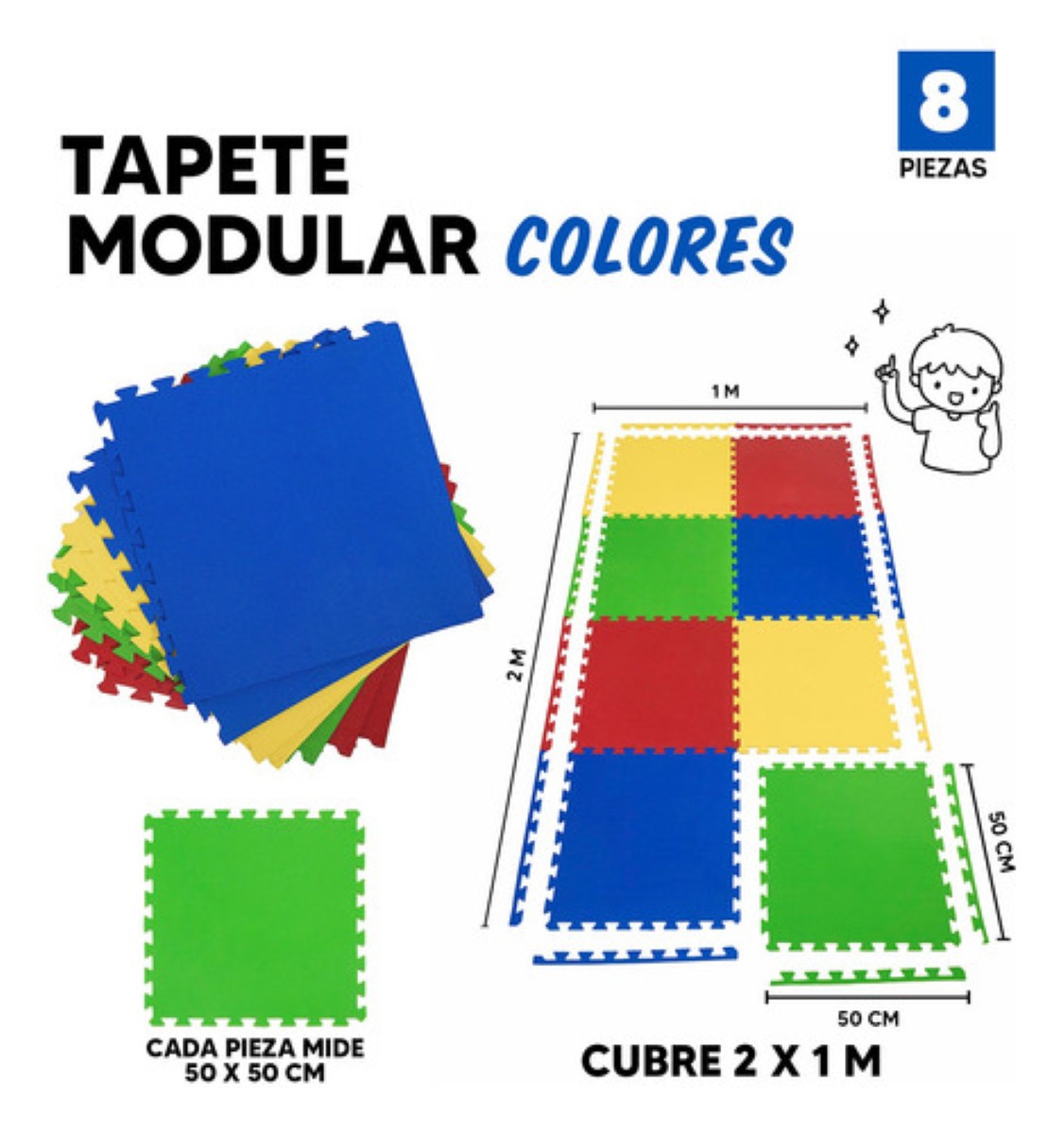 Tapete Foamy Fomi Foami Piso Niños O Bebes colores