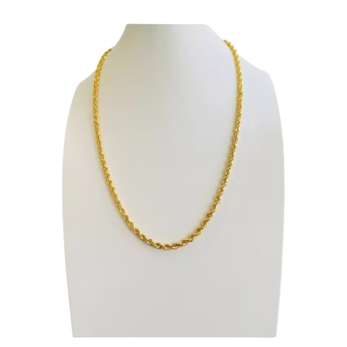 Cadena Estilo Torzal De 65 cm X 5 mm Oro De 14k + Obsequio